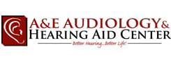 a&e audiology and hearing aid center logo small